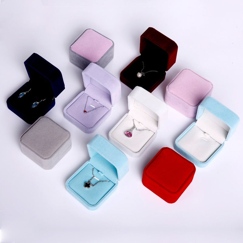 Velvet jewelry box jewelry packaging box storage box