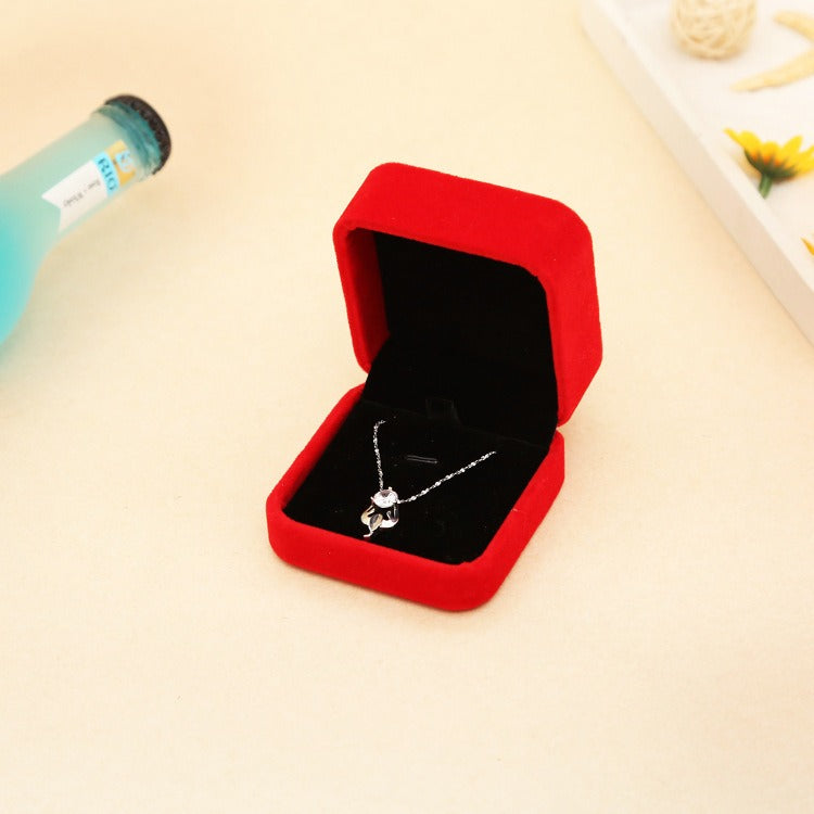 Velvet jewelry box jewelry packaging box storage box