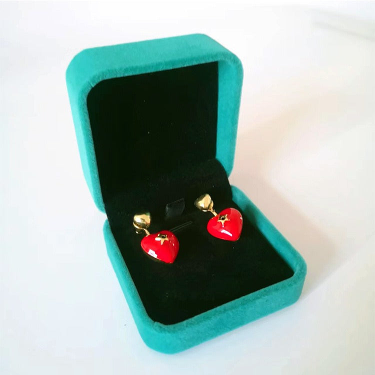 Velvet jewelry box jewelry packaging box storage box