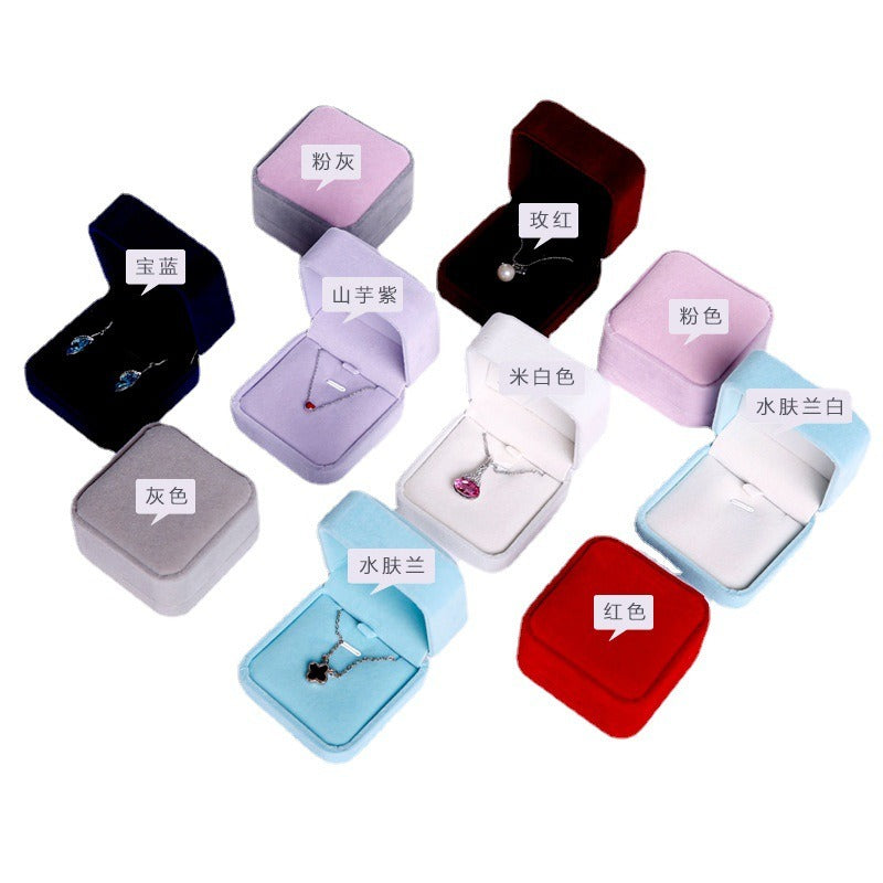 Velvet jewelry box jewelry packaging box storage box